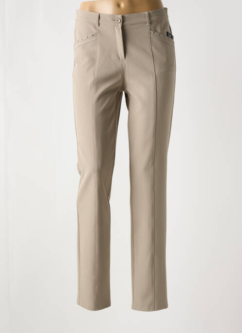 Pantalon slim beige FRANK WALDER pour femme