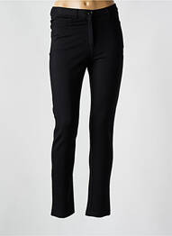 Pantalon slim tissage popeline taille normale noir ÉTYMOLOGIE femme