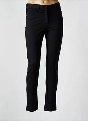 Pantalon slim tissage popeline taille normale noir ÉTYMOLOGIE femme