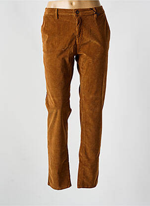 Pantalon droit stretch taille normale marron IMPAQT femme