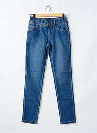Jeans coupe slim tissage brut taille normale bleu IMITZ femme