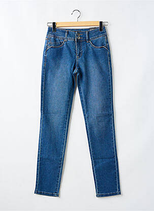 Jeans coupe slim tissage brut taille normale bleu IMITZ femme