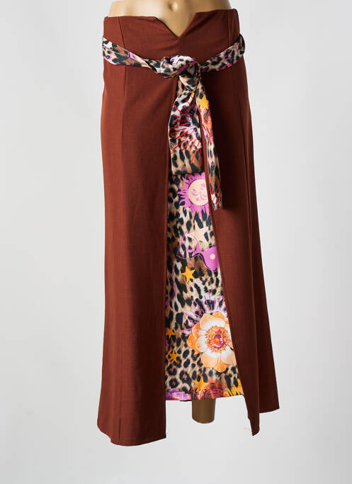 Jupe longue marron HOLLY & JOEY pour femme