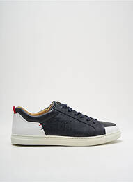Baskets matière lisse bout rond bleu UN'CHROME homme
