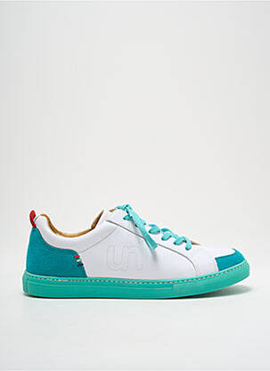 Baskets matière lisse bout rond bleu UN'CHROME homme