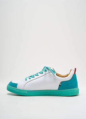 Baskets matière lisse bout rond bleu UN'CHROME homme