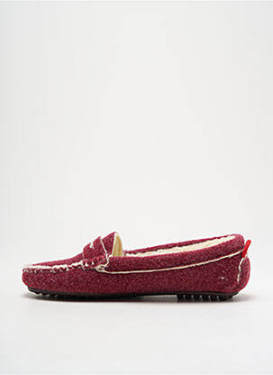 Chaussons/pantoufles bout rond talon plat jusqu'à 3cm violet UN'CHROME femme