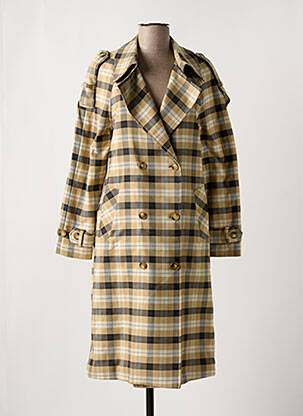 Manteau long poches sans capuche beige ANGELA DAVIS femme