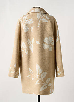 Manteau long coupe droite sans capuche beige DIANA GALLESI femme