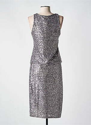 Ensemble jupe coupe cintrée gris ANGELA DAVIS femme
