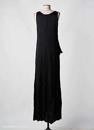 Robe longue sans manche sans manche noir ANGELA DAVIS femme
