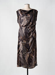 Robe longue imprimé fantaisie sans manche noir CIVICO 1 femme