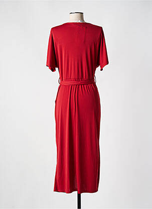 Robe longue manches courtes manches courtes rouge DIANA GALLESI femme