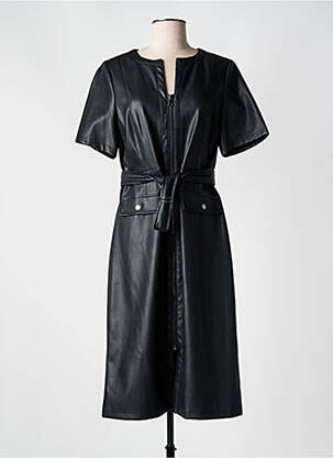 Robe mi-longue manches courtes manches courtes noir DIANA GALLESI femme