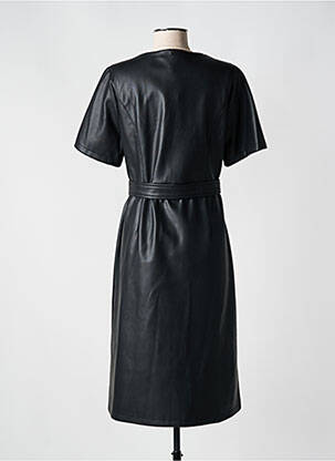 Robe mi-longue manches courtes manches courtes noir DIANA GALLESI femme