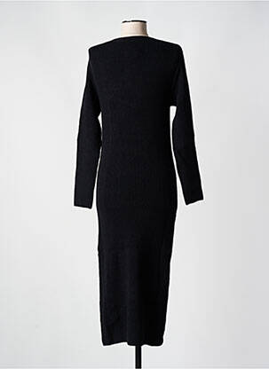 Robe longue manches longues manches longues noir ANGELA DAVIS femme