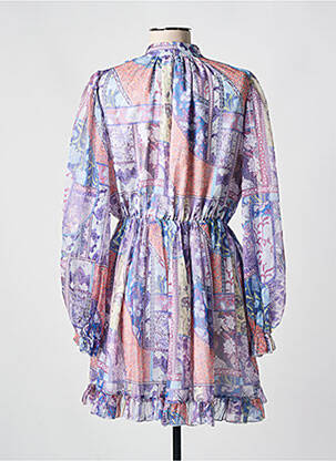 Robe courte manches longues manches longues violet CHANCE OFF femme