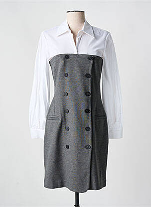 Robe courte gris ANGELA DAVIS pour femme