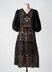 Robe mi-longue noir ANGELA DAVIS pour femme seconde vue