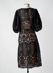 Robe mi-longue noir ANGELA DAVIS pour femme seconde vue