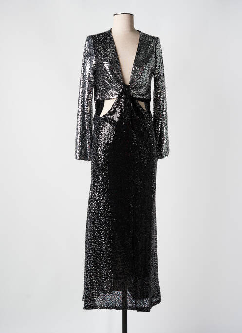 Robe longue noir LUMINA pour femme