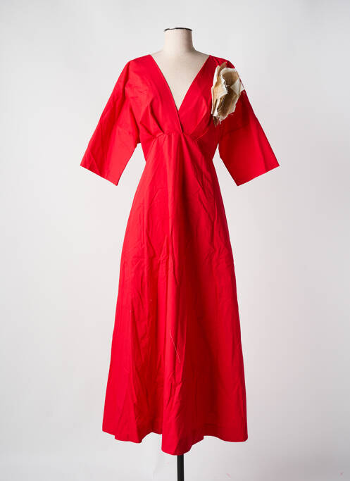 Robe longue rouge ANGELA DAVIS pour femme