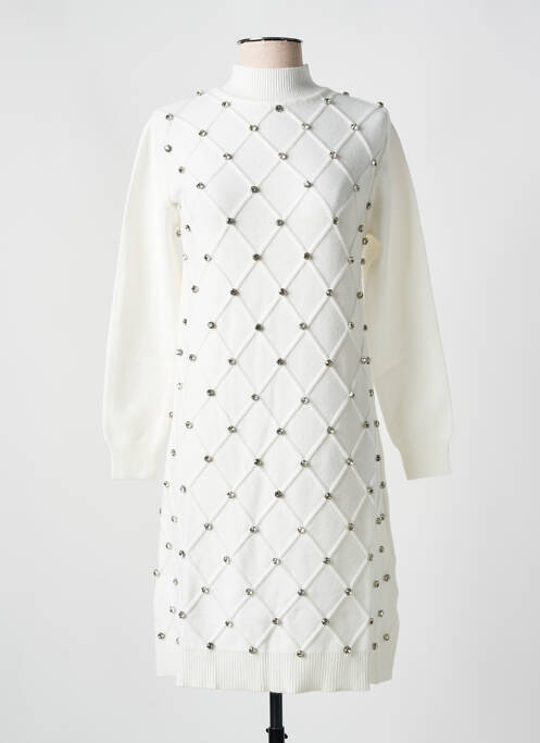 Robe mi-longue blanc ANGELA DAVIS pour femme