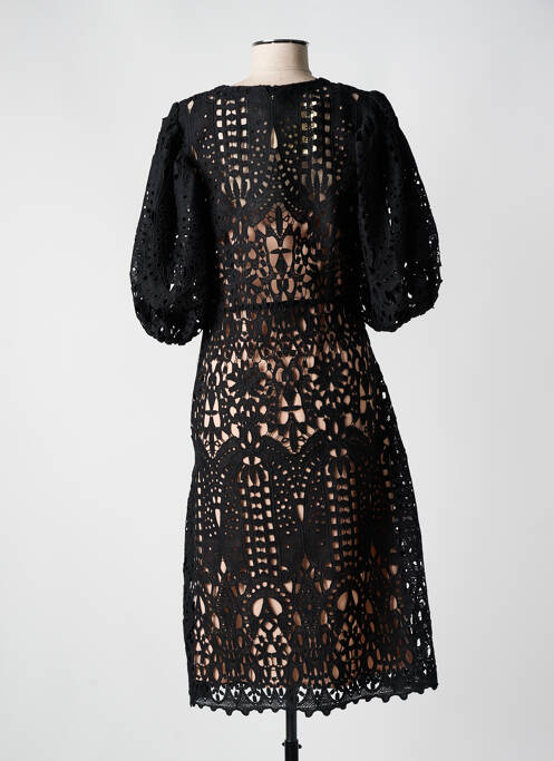 Robe mi-longue noir ANGELA DAVIS pour femme