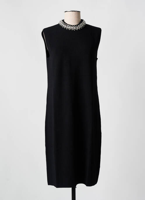 Robe mi-longue noir ANGELA DAVIS pour femme