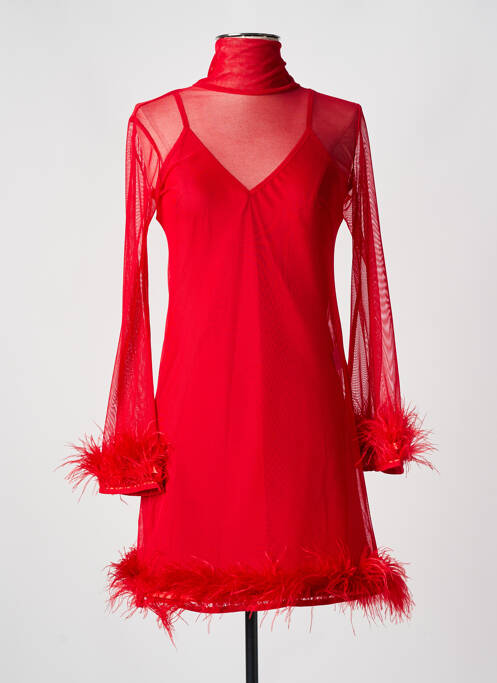 Robe mi-longue rouge LUMINA pour femme