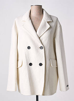 Veste casual col tailleur blanc ANGELA DAVIS femme