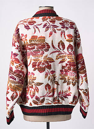 Gilet manches longues col rond marron ANGELA DAVIS femme