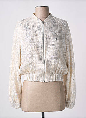 Veste casual col rond beige ANGELA DAVIS femme