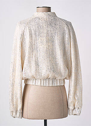 Veste casual col rond beige ANGELA DAVIS femme