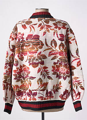 Gilet manches longues resserrée sur le bas rouge ANGELA DAVIS femme