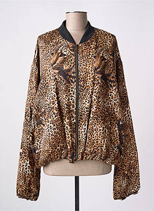 Blouson col v marron ALTAMIRA femme
