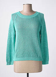 Pull maille ajourée manches longues bleu FRIDA MADÉ femme