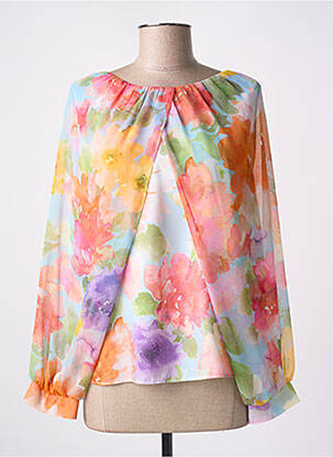 Blouse col rond manches longues orange DIANA GALLESI femme