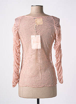 Top col rond manches longues rose KING KONG femme