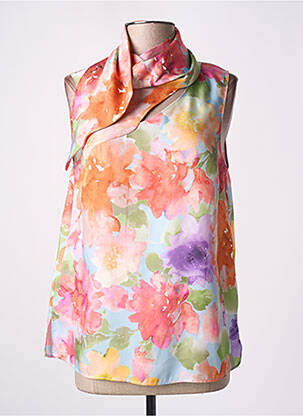 Top coupe fluide sans manche orange DIANA GALLESI femme