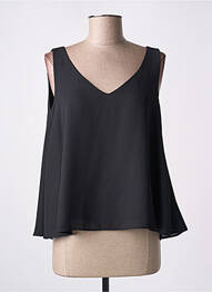 Top coupe fluide sans manche noir CARLA MONTANARINI femme