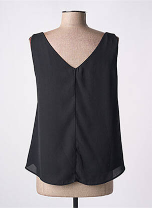 Top coupe fluide sans manche noir CARLA MONTANARINI femme