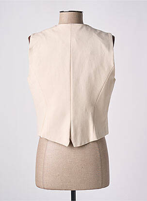 Gilet sans manche poches beige ANGELA DAVIS femme