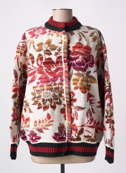 Gilet manches longues rouge ANGELA DAVIS pour femme