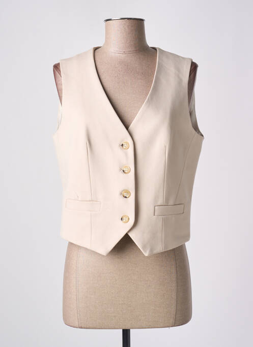 Gilet sans manche beige ANGELA DAVIS pour femme