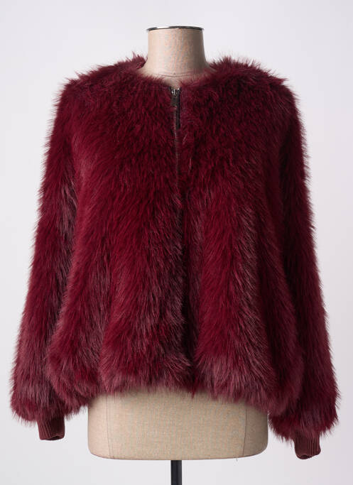 Manteau court rouge ANGELA DAVIS pour femme