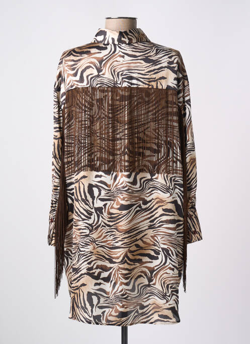 Tunique manches longues marron ANGELA DAVIS pour femme