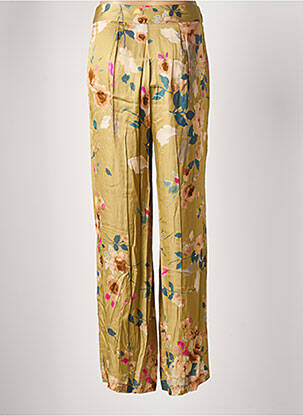 Pantalon large fermeture zippée sous rabat avec crochet vert ANGELA DAVIS femme