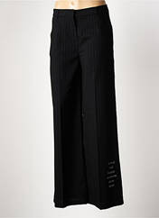 Pantalon droit noir ANGELA DAVIS pour femme seconde vue