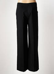 Pantalon droit noir ANGELA DAVIS pour femme seconde vue